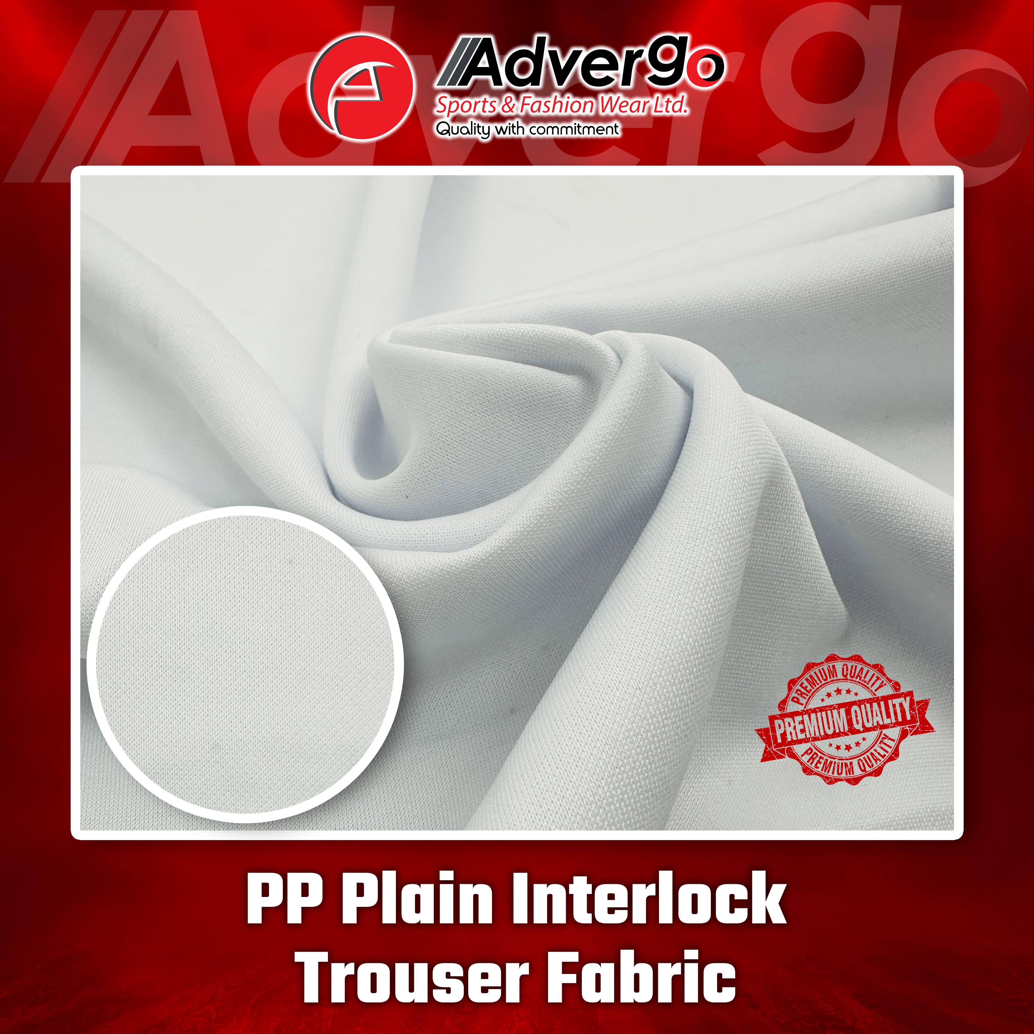 PP Plain Interlock Trouser Fabric